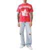 True Religion Men’s Relxed Exaggerated Icon Tee(Tr-v Red)