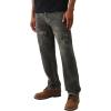 True Religion Men’s Ricky SN Stitch Flap Applied TR Jeans 34″ Inseam – Straight Leg Denim(Compass Trail Black Wash)