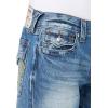 True Religion Men’s Ricky Sn Flap 1/2″ Rope Stitch Logo(Itonda Medium Wash Rips)