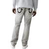 True Religion Men’s Ricky Straight Fit Jeans with Snap Flap Pockets – Mesh High Shine(Rebel Trail Grey Wash)