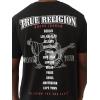 True Religion Men’s Short Sleeve Flock Buddha Tee – Crewneck Graphic T-Shirt(Jet Black)