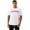 True Religion Men’s Short Sleeve Flock Buddha Tee – Crewneck Graphic T-Shirt(Optic White)