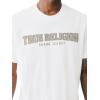 True Religion Men’s Short Sleeve Reflective Arch Tee – Modern Fit with Eye-Catching Reflective(Optic White)
