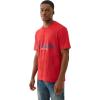 True Religion Men’s Short Sleeve Shadow Logo Tee – Crewneck Graphic T-Shirt(Trv Red)