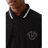 True Religion Men’s Ss Buddha Patch Polo(Jet Black)