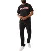 True Religion Men’s Ss Cross Stitch Arch Tee(Jet Black)