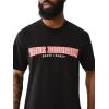 True Religion Men’s Ss Cross Stitch Arch Tee(Jet Black)