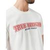 True Religion Men’s Ss Cross Stitch Arch Tee(Winter White)