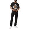 True Religion Men’s Ss Cross Stitch Hippie Buddha(Jet Black)