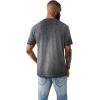 True Religion Men’s Ss Dyed Embro Henley(Jet Black)