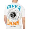 True Religion Men’s Ss Give a Damn Flock Tee(Optic White)