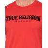 True Religion Men’s Ss Pile Arch Logo Tee(Washed Red)