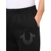 True Religion Men’s Studded Baggy Sweatpants(Jet Black)