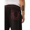 True Religion Men’s Super T Joggers – Jet Black | Regular Fit Sweatpants with Contrast Stitching(Jet Black)