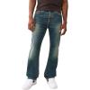 True Religion Men’s Bobby Super T Flap Jeans – Relaxed Bootcut Denim with Contrast Stitching & Back Flap Pockets(Gotham Grind Dark Wash)