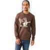 True Religion Men’s Buddha Puff Pullover Crewneck Hoodie(Bracken)