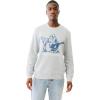 True Religion Men’s Buddha Puff Pullover Crewneck Hoodie(Heather Grey)