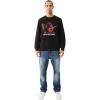 True Religion Men’s Buddha Puff Pullover Crewneck Hoodie(Jet Black)