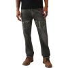 True Religion Men’s Ricky SN Stitch Flap Applied TR Jeans 34″ Inseam – Straight Leg Denim(Compass Trail Black Wash)