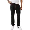 True Religion Men’s Stacked Rocco Super T Flap Jeans – Slim Stacked Fit & Flap Pockets(Black Rinse)