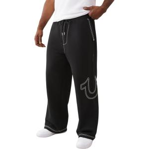True Religion Men’s Baggy Big T Sweatpants(Jet Black)