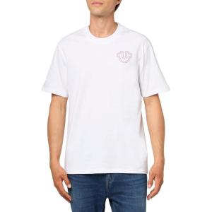 True Religion Men’s Puff Stitch Tee(Optic White)
