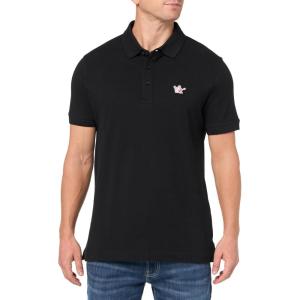 True Religion Men’s Relaxed Buddha Patch Polo(Jet Black)