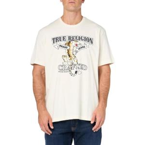 True Religion Men’s Relaxed Tiger Tee(Winter White)