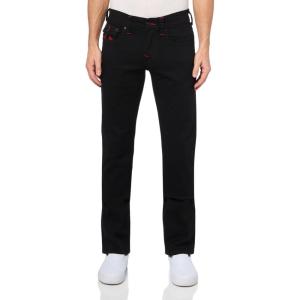 True Religion Men’s Ricky Sn Flap 1/2″ 32 Inseam- Embroidery(Black)