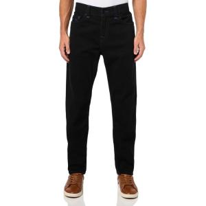 True Religion Men’s Rocco Super T Jeans – Non-Flap Pockets, 32-Inch Inseam, Skinny Slim Fit(Body Rinse Black)