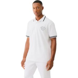 True Religion Men’s Ss Buddha Patch Polo(Optic White)