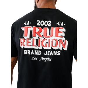 True Religion Men’s Ss Station Tee(Jet Black)