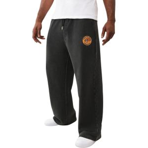 True Religion Men’s Tiger Baggy Vintage Sweatpants(Jet Black)