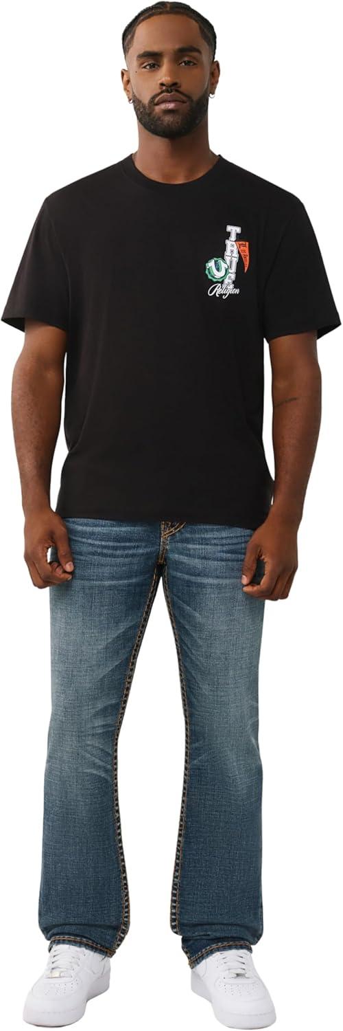 imageTrue Religion Mens Ss Hs Pennants TeeJet Black