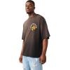 True Religion Men’s Floral Snake Oversized Tee – 100% Cotton(Jet Black)