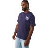 True Religion Men’s High Density Logo Tee – Graphic Print, Crew Neck, European-Inspired Design(Midnight Navy)