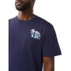 True Religion Men’s High Density Logo Tee – Graphic Print, Crew Neck, European-Inspired Design(Midnight Navy)