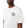 True Religion Men’s High Density Logo Tee – Graphic Print, Crew Neck, European-Inspired Design(Winter White)