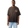 True Religion Men’s Floral Snake Oversized Tee – 100% Cotton(Jet Black)