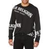 True Religion Mens Relaxed Ls Tossed Tee(Jet Black)