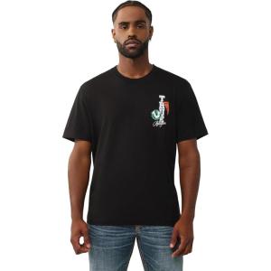 True Religion Men’s Ss Hs Pennants Tee(Jet Black)