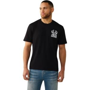True Religion Men’s Ss Tr Crest Tee(Jet Black)