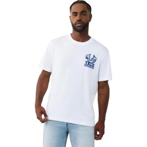 True Religion Men’s Ss Tr Crest Tee(Optic White)