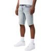 True Religion Men’s Ricky Frayed Hem Denim Short – Relaxed Fit, Horseshoe Detailing, Raw-Cut Hem – Starlit Gleam Light Wash, 31