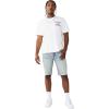 True Religion Men’s Ricky Frayed Hem Denim Short – Relaxed Fit, Horseshoe Detailing, Raw-Cut Hem – Starlit Gleam Light Wash, 36