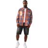 True Religion Men’s Long Sleeve Flannel Patch Shirt
