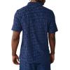 True Religion Men’s Short Sleeve Logo Terry Knit Zip Polo – V-Notched Collar, Varsity Stripes, Collegiate Graphic