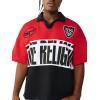 True Religion Men’s Ss Oversized Jersey Polo(Red / White / Black)