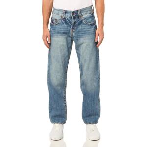True Religion Men’s Geno Big T Jeans – No Flap Design, 32″ Inseam(Street Vice Medium Wash)