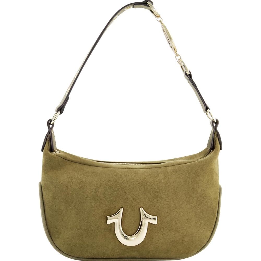imageTrue Religion Womens Shoulder Bag Purse Hobo Handbag with Eyelet StrapOlive